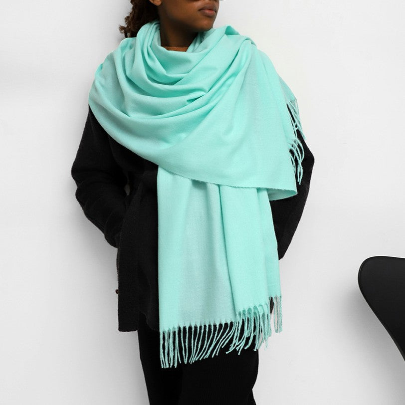 Oversized Brushed Tassel Blanket Scarf Wrap
